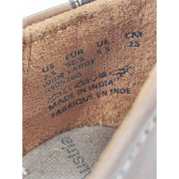 Hush Puppies Women Epic Brown Mary Jane Leather Loafer Shoes Size 7.5 Wide Large - Picture 8 of 8